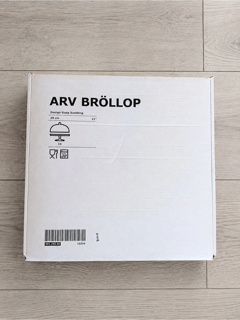 New IKEA ARV BROLLOP Cake Stand with Lid Clear Glass 29 cm (11 